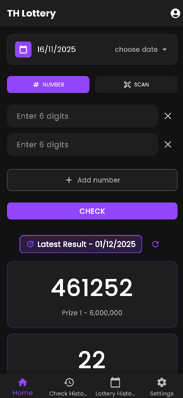 TH Lottery App Preview